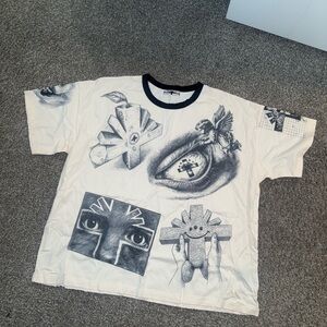 NWT Black and White Mixed Feelings Tee